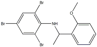 2,4,6-tribromo-N-[1-(2-methoxyphenyl)ethyl]aniline Structure