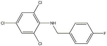 2,4,6-trichloro-N-[(4-fluorophenyl)methyl]aniline 구조식 이미지