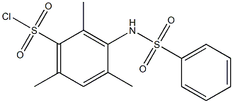 2,4,6-trimethyl-3-[(phenylsulfonyl)amino]benzenesulfonyl chloride Structure