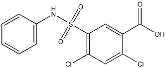 2,4-dichloro-5-(phenylsulfamoyl)benzoic acid Structure