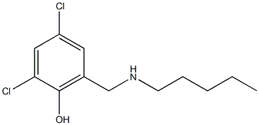 2,4-dichloro-6-[(pentylamino)methyl]phenol 구조식 이미지