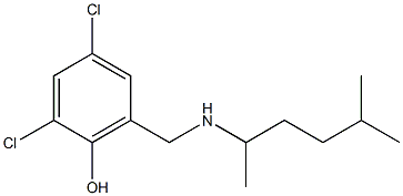2,4-dichloro-6-{[(5-methylhexan-2-yl)amino]methyl}phenol 구조식 이미지