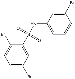 2,5-dibromo-N-(3-bromophenyl)benzene-1-sulfonamide 구조식 이미지