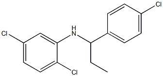 2,5-dichloro-N-[1-(4-chlorophenyl)propyl]aniline 구조식 이미지