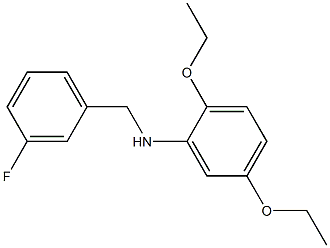 2,5-diethoxy-N-[(3-fluorophenyl)methyl]aniline 구조식 이미지