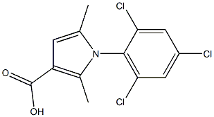 2,5-dimethyl-1-(2,4,6-trichlorophenyl)-1H-pyrrole-3-carboxylic acid 구조식 이미지