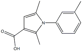 2,5-dimethyl-1-(3-methylphenyl)-1H-pyrrole-3-carboxylic acid 구조식 이미지