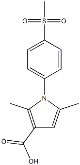 2,5-dimethyl-1-[4-(methylsulfonyl)phenyl]-1H-pyrrole-3-carboxylic acid 구조식 이미지