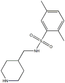 2,5-dimethyl-N-(piperidin-4-ylmethyl)benzene-1-sulfonamide 구조식 이미지