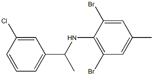 2,6-dibromo-N-[1-(3-chlorophenyl)ethyl]-4-methylaniline Structure