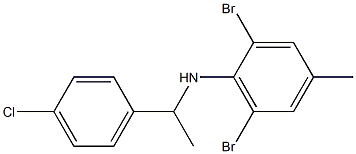 2,6-dibromo-N-[1-(4-chlorophenyl)ethyl]-4-methylaniline Structure