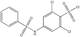 2,6-dichloro-4-[(phenylsulfonyl)amino]benzenesulfonyl chloride Structure