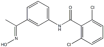 2,6-dichloro-N-{3-[1-(hydroxyimino)ethyl]phenyl}benzamide 구조식 이미지