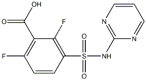 2,6-difluoro-3-(pyrimidin-2-ylsulfamoyl)benzoic acid Structure