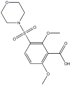 2,6-dimethoxy-3-(morpholin-4-ylsulfonyl)benzoic acid 구조식 이미지