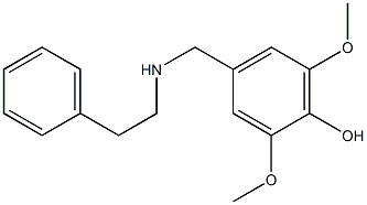 2,6-dimethoxy-4-{[(2-phenylethyl)amino]methyl}phenol Structure
