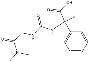 2-[({[2-(dimethylamino)-2-oxoethyl]amino}carbonyl)amino]-2-phenylpropanoic acid 구조식 이미지