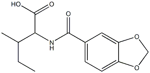 2-[(1,3-benzodioxol-5-ylcarbonyl)amino]-3-methylpentanoic acid 구조식 이미지