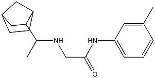 2-[(1-{bicyclo[2.2.1]heptan-2-yl}ethyl)amino]-N-(3-methylphenyl)acetamide Structure