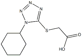 2-[(1-cyclohexyl-1H-1,2,3,4-tetrazol-5-yl)sulfanyl]acetic acid Structure