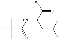 2-[(2,2-dimethylpropanoyl)amino]-4-methylpentanoic acid 구조식 이미지