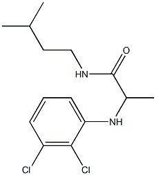 2-[(2,3-dichlorophenyl)amino]-N-(3-methylbutyl)propanamide Structure