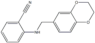2-[(2,3-dihydro-1,4-benzodioxin-6-ylmethyl)amino]benzonitrile Structure