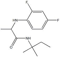 2-[(2,4-difluorophenyl)amino]-N-(2-methylbutan-2-yl)propanamide Structure