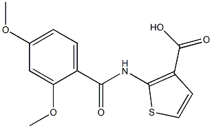 2-[(2,4-dimethoxybenzene)amido]thiophene-3-carboxylic acid 구조식 이미지