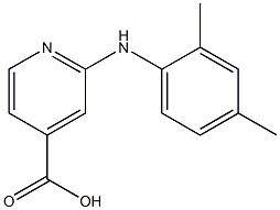 2-[(2,4-dimethylphenyl)amino]pyridine-4-carboxylic acid Structure