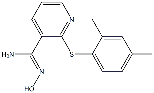 2-[(2,4-dimethylphenyl)sulfanyl]-N'-hydroxypyridine-3-carboximidamide Structure