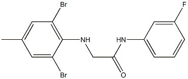 2-[(2,6-dibromo-4-methylphenyl)amino]-N-(3-fluorophenyl)acetamide Structure