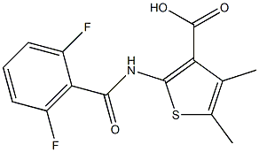 2-[(2,6-difluorobenzene)amido]-4,5-dimethylthiophene-3-carboxylic acid Structure