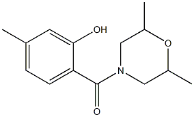 2-[(2,6-dimethylmorpholin-4-yl)carbonyl]-5-methylphenol Structure