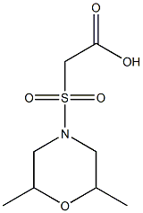 2-[(2,6-dimethylmorpholine-4-)sulfonyl]acetic acid Structure