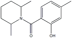 2-[(2,6-dimethylpiperidin-1-yl)carbonyl]-5-methylphenol 구조식 이미지