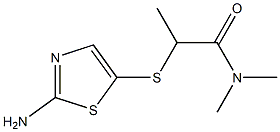 2-[(2-amino-1,3-thiazol-5-yl)sulfanyl]-N,N-dimethylpropanamide Structure