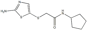 2-[(2-amino-1,3-thiazol-5-yl)sulfanyl]-N-cyclopentylacetamide Structure