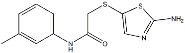 2-[(2-amino-1,3-thiazol-5-yl)thio]-N-(3-methylphenyl)acetamide 구조식 이미지