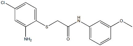 2-[(2-amino-4-chlorophenyl)sulfanyl]-N-(3-methoxyphenyl)acetamide 구조식 이미지