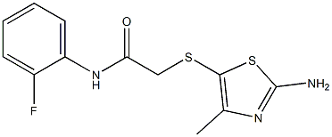 2-[(2-amino-4-methyl-1,3-thiazol-5-yl)thio]-N-(2-fluorophenyl)acetamide Structure