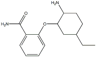 2-[(2-amino-5-ethylcyclohexyl)oxy]benzamide 구조식 이미지