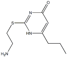 2-[(2-aminoethyl)sulfanyl]-6-propyl-1,4-dihydropyrimidin-4-one 구조식 이미지