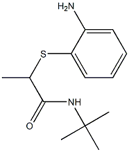 2-[(2-aminophenyl)sulfanyl]-N-tert-butylpropanamide Structure