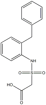 2-[(2-benzylphenyl)sulfamoyl]acetic acid 구조식 이미지