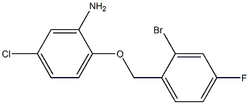 2-[(2-bromo-4-fluorophenyl)methoxy]-5-chloroaniline Structure