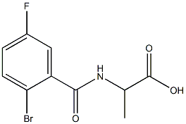 2-[(2-bromo-5-fluorobenzoyl)amino]propanoic acid Structure