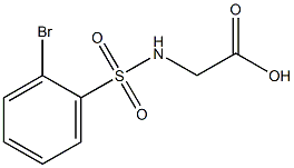 2-[(2-bromobenzene)sulfonamido]acetic acid Structure