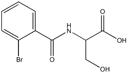 2-[(2-bromobenzoyl)amino]-3-hydroxypropanoic acid Structure