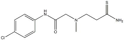 2-[(2-carbamothioylethyl)(methyl)amino]-N-(4-chlorophenyl)acetamide Structure